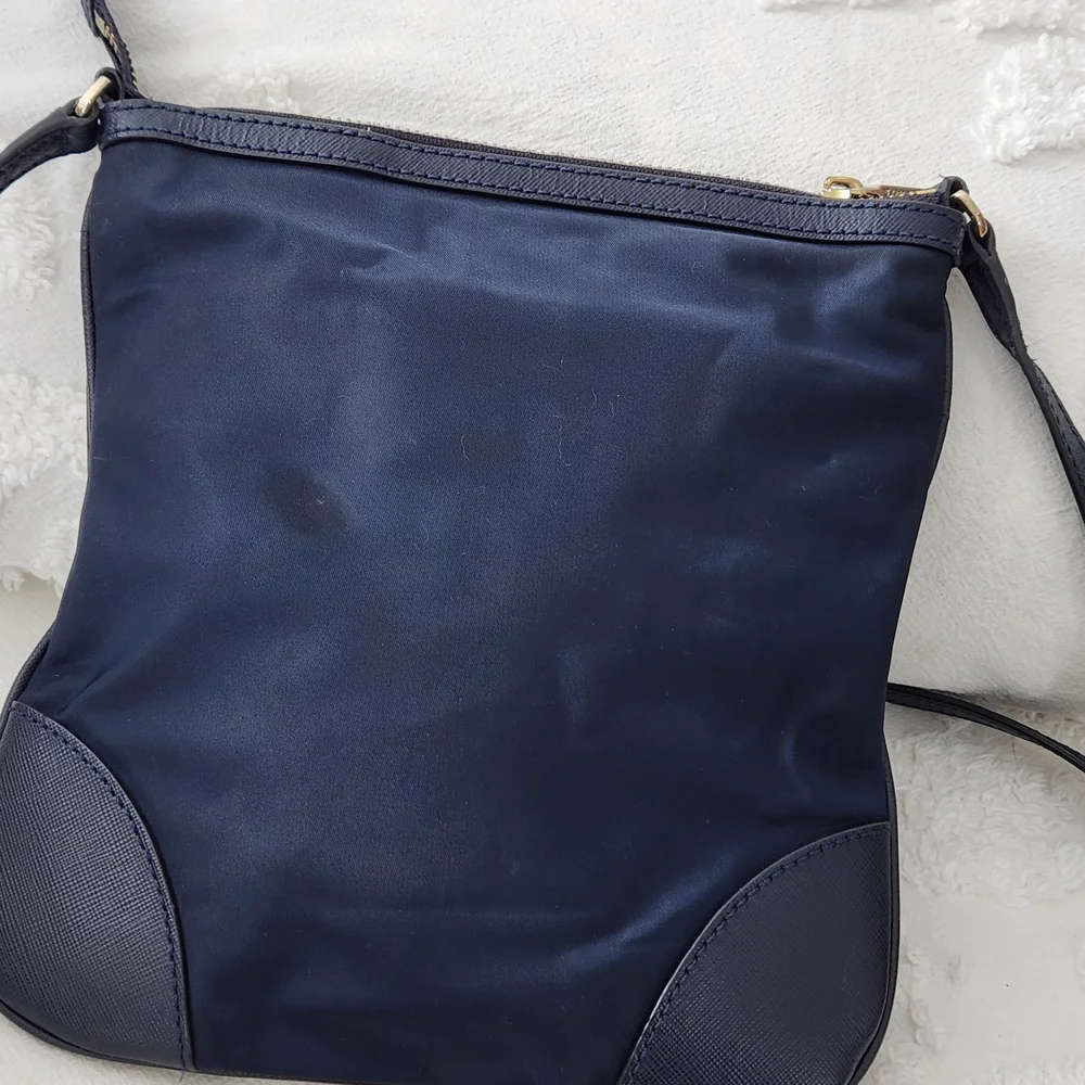 Tory Burch Midnight Blue Nylon Crossbody Swingback Bag